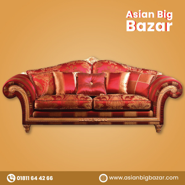 Wooden Double Sofa