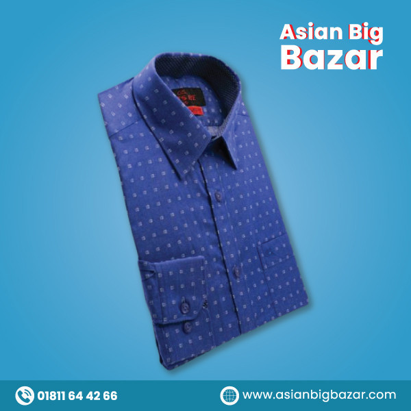 Jacquard Single Pocket Formal Shirt