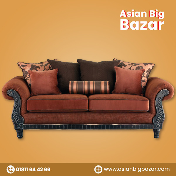 Wooden Double Sofa